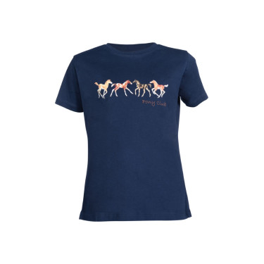 Kinder T-shirt Pony Club HKM Donkerblauw Kinder T-shirt Pony Club HKM Donkerblauw