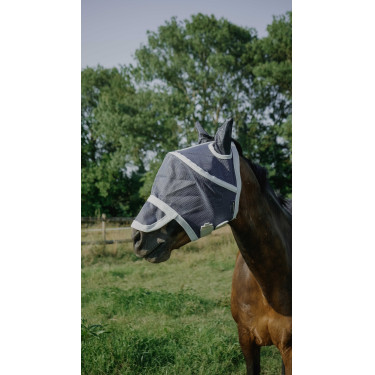 Anti-vlieg anti-UV masker Equithème Cerceau Marine Marineblauw Anti-vlieg anti-UV masker Equithème Cerceau Marine Marineblauw
