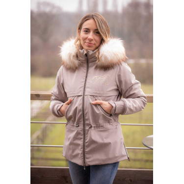 Parka Pénélope Steppy Taupe Bruin