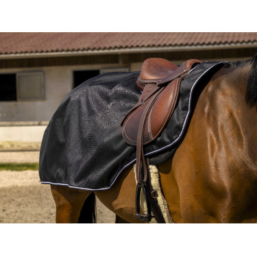 Zadeldeken Equithème Tyrex 600D Fleece Zwart Zadeldeken Equithème Tyrex 600D Fleece Zwart