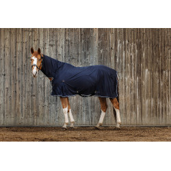 Shirt Equithème Micro mesh combo Marineblauw Shirt Equithème Micro mesh combo Marineblauw