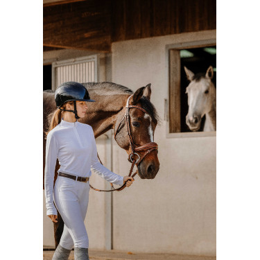 Polo mesh Equithème Buffy Wit Polo mesh Equithème Buffy Wit