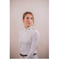 Wedstrijdpolo Pénélope Séville Mesh lange mouwen Wit Wedstrijdpolo Pénélope Séville Mesh lange mouwen Wit