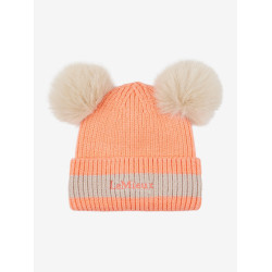 Bonnet LeMieux Mini Dubbele Pompon Perzik Roze Bonnet LeMieux Mini Dubbele Pompon Perzik Roze