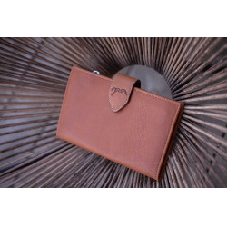 Portefeuille Pénélope Bertille Cognac Bruin
