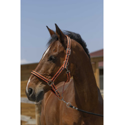 Halster Norton Satijn Koraal / zwart Rood Halster Norton Satijn Koraal / zwart Rood