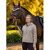 LeMieux Henrietta half-zip hoodie Amandel Bruin