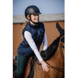 Mouwloze bodywarmer Equithème Lina dames Marineblauw