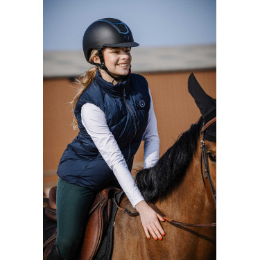 Mouwloze bodywarmer Equithème Lina dames Marineblauw