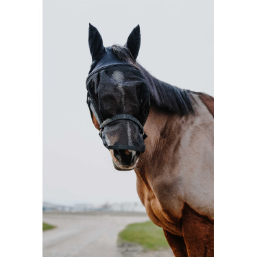 Halster + masker Equithème Zwart