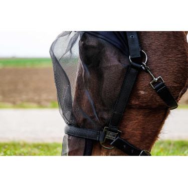 Halster + UV-beschermend masker Equithème Zwart Halster + UV-beschermend masker Equithème Zwart