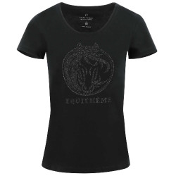 T-shirt Equithème Magali korte mouwen Zwart