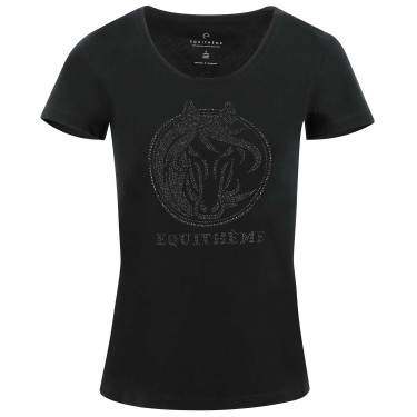 T-shirt Equithème Magali korte mouwen Zwart