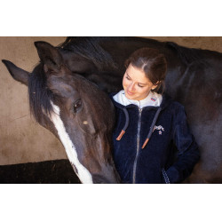 Sweat-zip Emy Velvet Pénélope Marineblauw