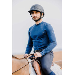 T-shirt Equithème Will lange mouwen Marineblauw