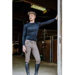 T-shirt Pro Series Canter lange mouwen Zwart