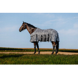 Rijhemd Riding World Belly Mesh Zwart / wit zebrapatroon Motieven Rijhemd Riding World Belly Mesh Zwart / wit zebrapatroon Motieven