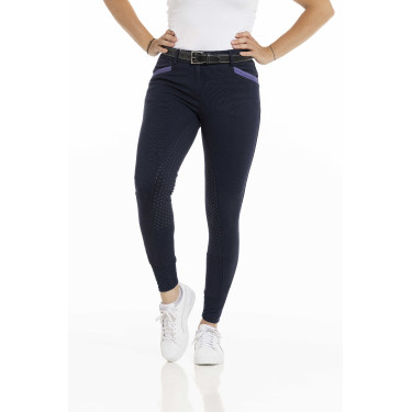 Broek Equithème Kylie siliconenzitvlak Marineblauw