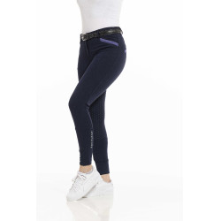 Broek Equithème Kylie siliconenzitvlak Marineblauw