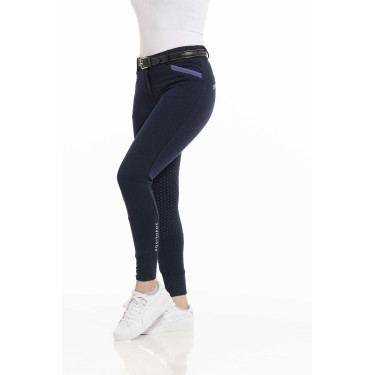 Broek Equithème Kylie siliconenzitvlak Marineblauw