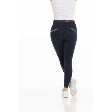 Broek Equithème Kylie siliconenzitvlak Marineblauw