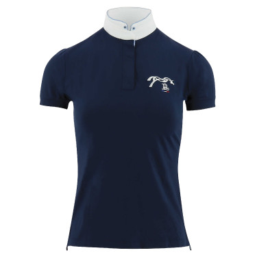 Wedstrijdpolo Pénélope Madrid met korte mouwen Marineblauw
