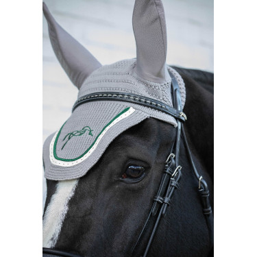 Oornet paarden Pénélope Point sellier Lichtgrijs / groen