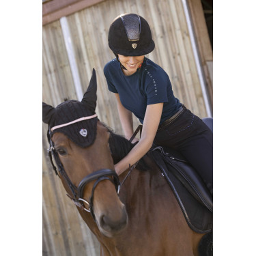 T-shirt Equithème Sofia met korte mouwen Marineblauw T-shirt Equithème Sofia met korte mouwen Marineblauw