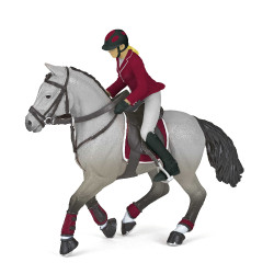 Wedstrijdpaard en zijn amazone Papo