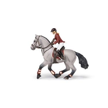 Wedstrijdpaard en zijn amazone Papo