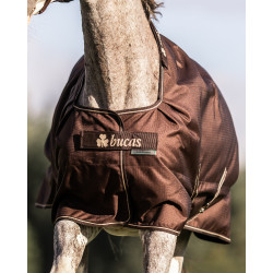 Bucas Irish Turnout 300g deken met halsstuk Espresso Bruin Bucas Irish Turnout 300g deken met halsstuk Espresso Bruin