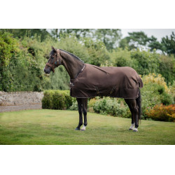 Bucas Irish Turnout 300g deken met halsstuk Espresso Bruin Bucas Irish Turnout 300g deken met halsstuk Espresso Bruin