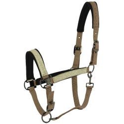 Halster Equithème Glowy Beige / goudkleurig Halster Equithème Glowy Beige / goudkleurig