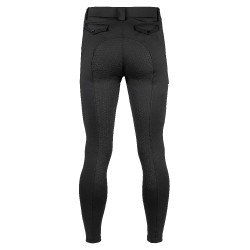 Herenrijbroek met siliconen zitvlak Riding World River Zwart