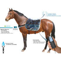 E.Ziback M2 Tapis de massage vibrant et chauffant pour chevaux