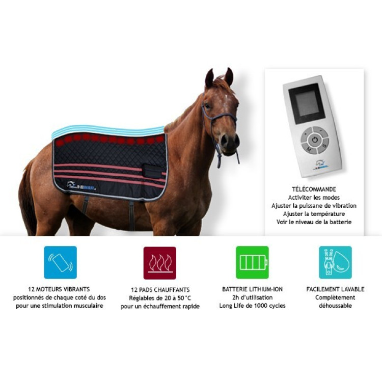E.Ziback Pro vibrerende en verwarmde massagehoes voor paarden E.Ziback Pro vibrerende en verwarmde massagehoes voor paarden