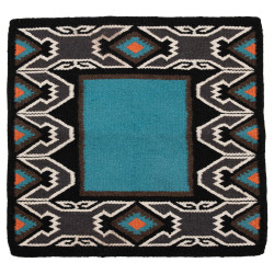 Navajo-deken Westride by Franck Perret Nebraska Blauw / zwart