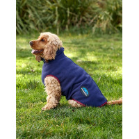 Weerbestendige fleece hondenhoes ComFiTec Marineblauw / rood Weerbestendige fleece hondenhoes ComFiTec Marineblauw / rood