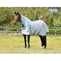 Weatherbeeta Combo ComFiTec Zephyr vliegen deken Zilver / teal / stone Weatherbeeta Combo ComFiTec Zephyr vliegen deken Zilver / teal / stone
