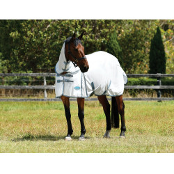 Weatherbeeta ComFiTec Essential Combo vliegen deken Wit / grijs / felblauw