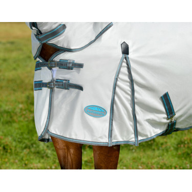 Weatherbeeta ComFiTec Essential Combo vliegen deken Wit / grijs / felblauw