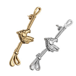 Stropdaspin met paardenhoofd Zilverkleurig Grijs Stropdaspin met paardenhoofd Zilverkleurig Grijs