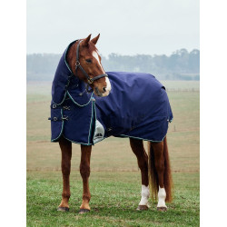 Weatherbeeta ComFiTec Dynamic Turnout 220 g deken met afneembare hals Marine / bosgroen Blauw