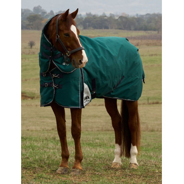 Weatherbeeta ComFiTec Dynamic Turnout 220 g deken met afneembare hals Bosgroen / marineblauw