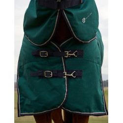 Weatherbeeta ComFiTec Dynamic Turnout 220 g deken met afneembare hals Bosgroen / marineblauw