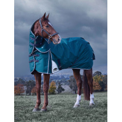 Weatherbeeta ComFiTec Dynamic Turnout 220 g deken met afneembare hals Bosgroen / marineblauw