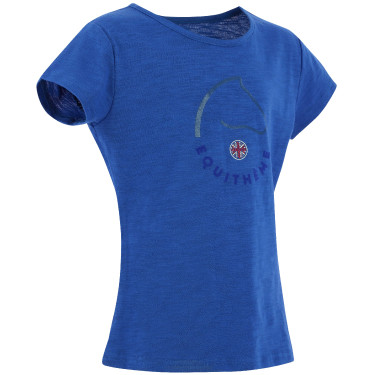 Kinder T-shirt EQUITHÈME ‘Claire’ Blauw Monaco