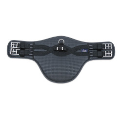 Sangle bavette courte élastique Shires Noir