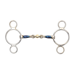 Mors 2 ringen blauw koper Shires