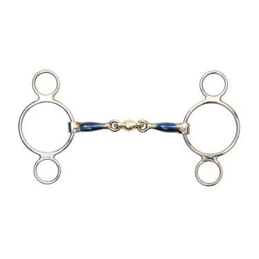 Mors 2 ringen blauw koper Shires